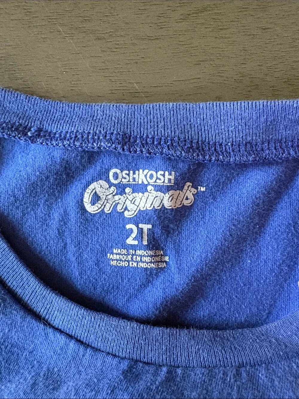 OshKosh B'gosh Royal Blue Tee with Pink 'WONDERFUL' Graphic